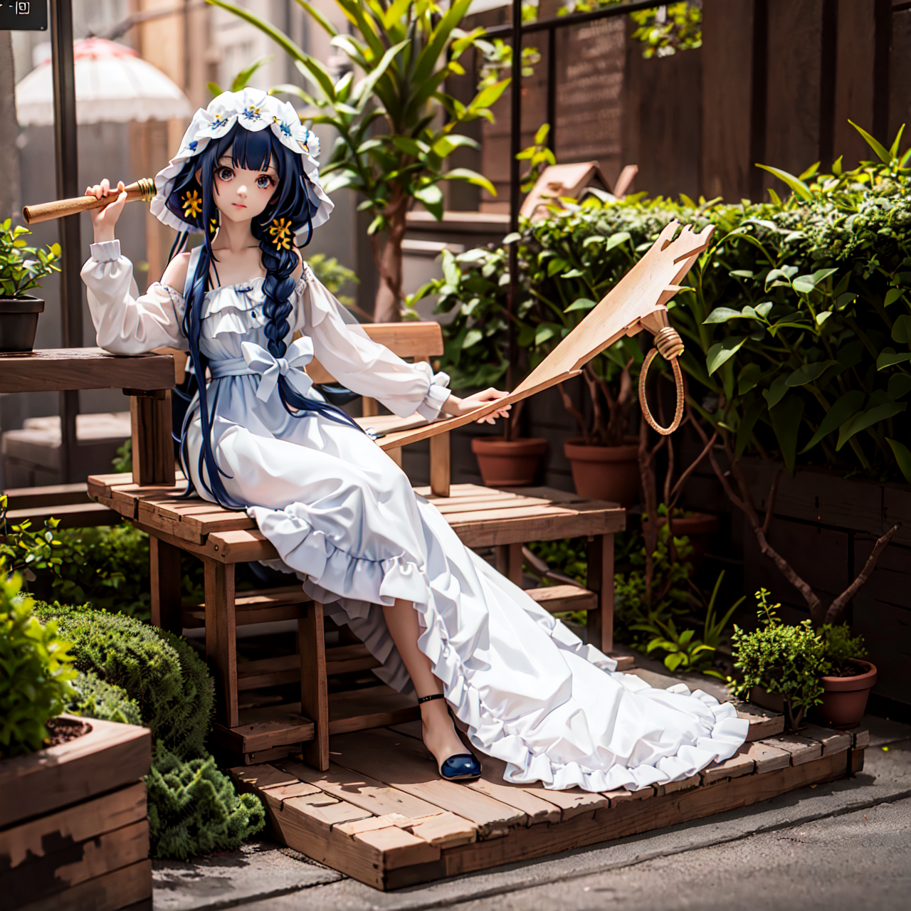 05056-2151269405-handmade style,8k,masterpiece, best quality,looking to the side, 1girl,  solo, holding, looking at viewer,  braid, cute,dress, s.png